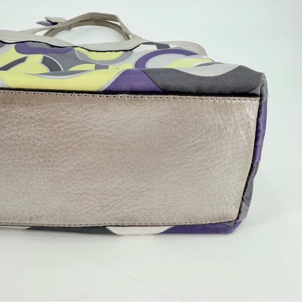 Coach Y2K OP Art Julia Tote Shoulder Bag FLAWS - Picture 10 of 13